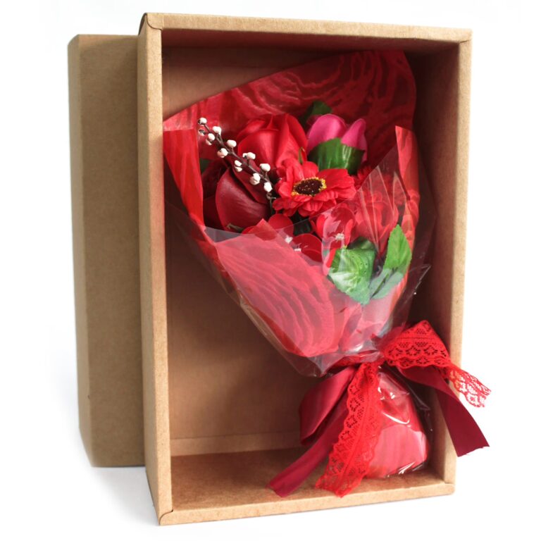 Boxed-Hand-Soap-Flower-Bouquet-Red