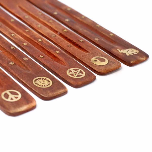 Brass Inlaid Ashcatcher - Mango Wood - Image 3