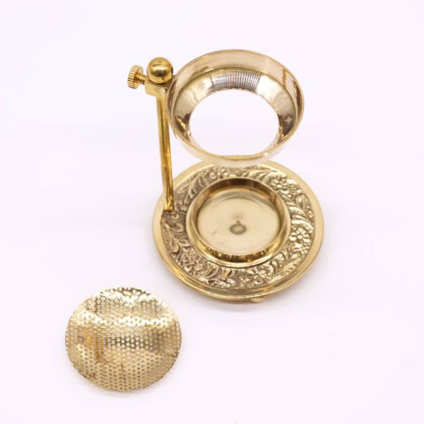 Brass Resin Incense Warmer - Adjustable - Image 3