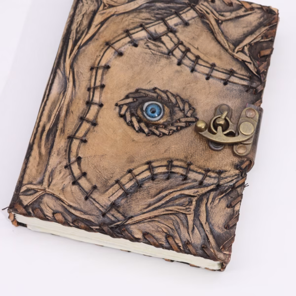 Brunbrun Bok - Evil Eye-Dekor - 160 Sider med Dekkede Kanter - 20x15cm - Bilde 2