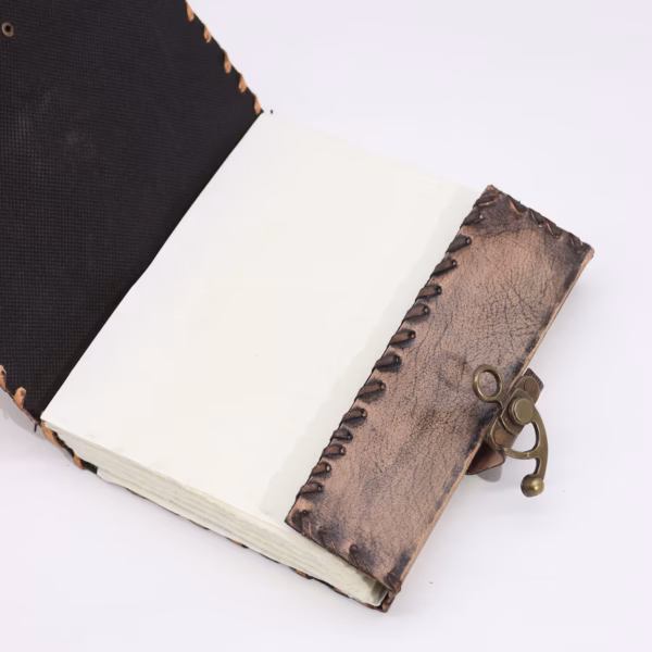 Brunbrun Bok - Evil Eye-Dekor - 160 Sider med Dekkede Kanter - 20x15cm - Bilde 3