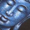 Buddha Gemälde - Blau - Brokatdetail – Bild 5