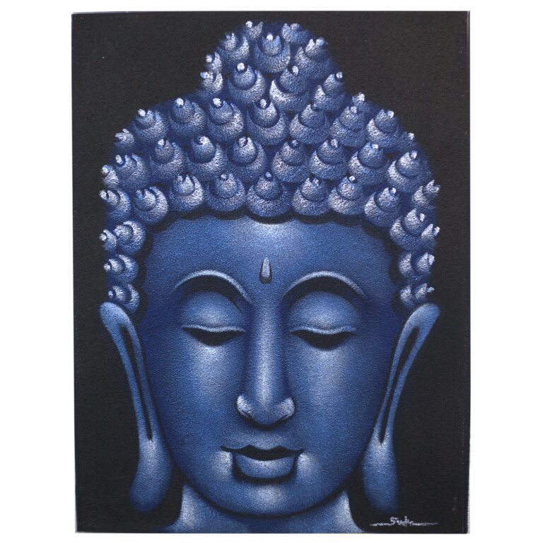 Buddah-Painting-Blue-Sand-Finish