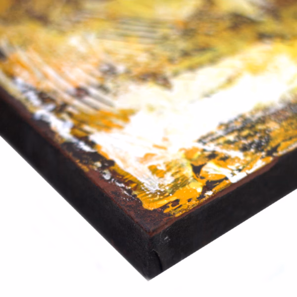 Buddah Painting - Copper Brocade Detail - Image 3
