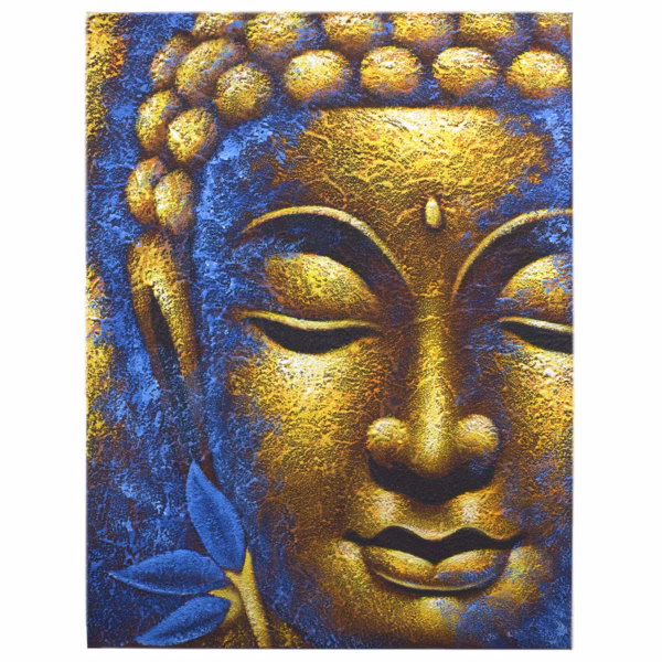 Buddah Maleri - Gullansikt Og Lotusblomst - Bilde 5