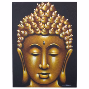 Buddah Painting - Gold Sand Finish