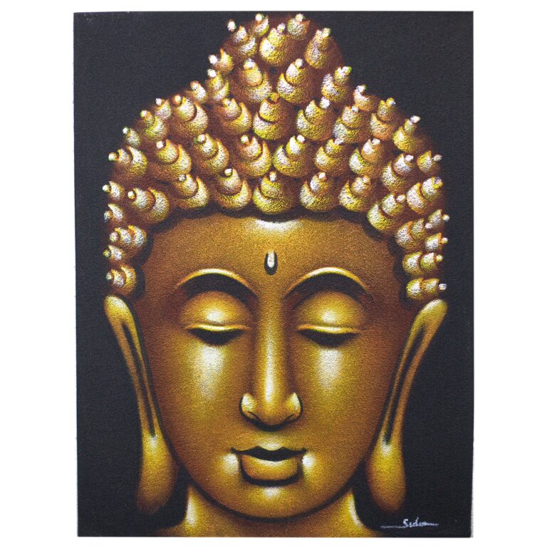Buddah-Painting-Gold-Sand-Finish