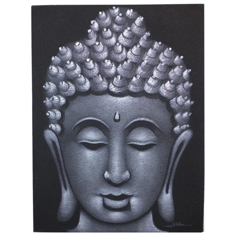 Buddah-Painting-Grey-Sand-Finish
