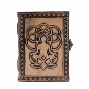 Buddha - Esoterisk Notatbok - Red Tan - 200 Sider Søm i Kanten - 17,5x12,5x3cm