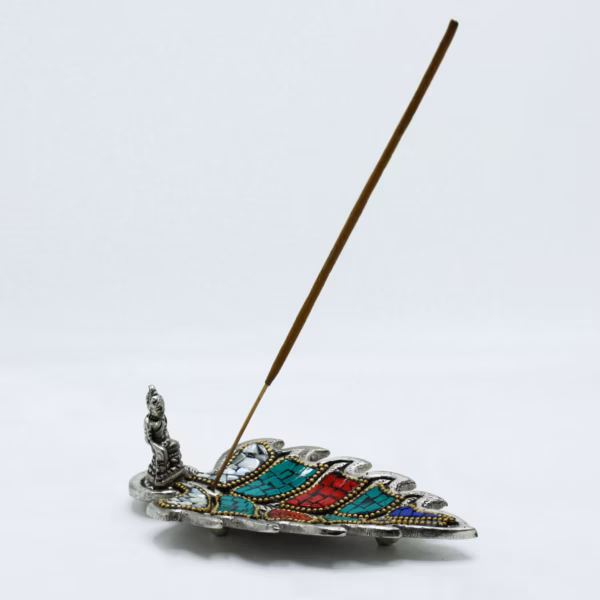 Tibetansk Røkelsesholder med Buddha-Blad - Bilde 2
