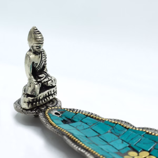 Porta Incienso Tibetana - Hoja Larga Buda - Imagen 4