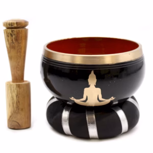 Buddha Syngeskålsett - Svart/Oransje 10,7 cm
