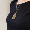 Cascade Wrapped Halskjede med Edelstener - Rough Tiger Eye - Bilde 3
