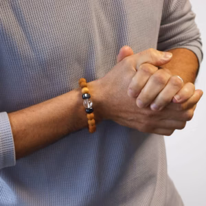Cedarwood Crown Chakra Bangle with Clear Quartz