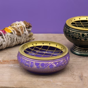 Chakra Charcoal Incense Jar - Crown