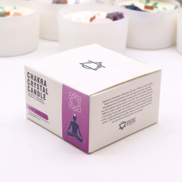 Chakra Crystal Candles - Crown Chakra - Image 3