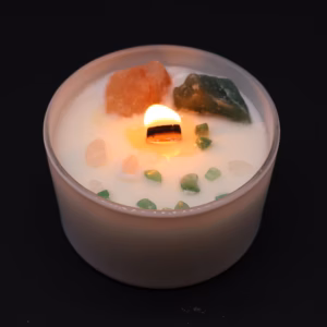 Chakra Kristallkerzen - Herz - Chakra