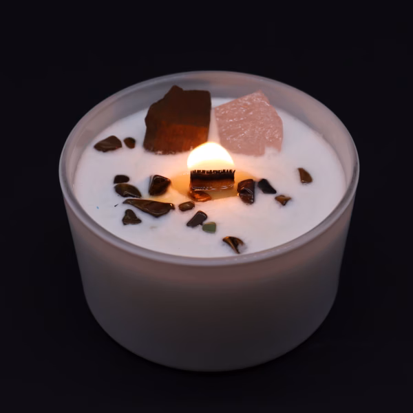 Chakra Crystal Candles - Sacred Chakra - Image 5