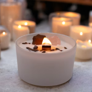 Chakra Crystal Candles - Sacred Chakra