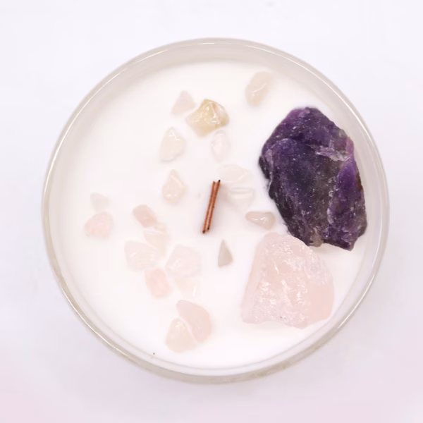 Chakra Crystal Candles - Third Eye Chakra - Image 2