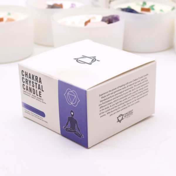 Chakra Crystal Candles - Third Eye Chakra - Image 3