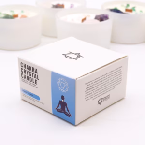 Chakra Kristallkerzen - Hals - Chakra