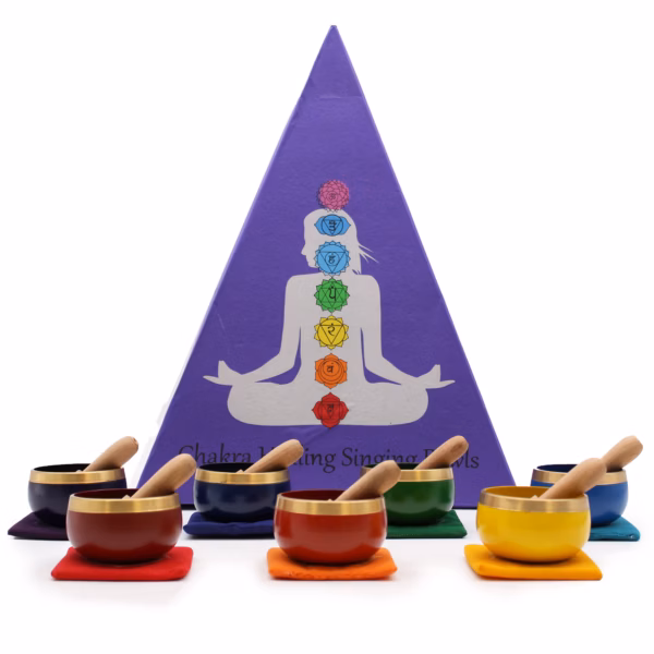 Chakra Pyramid Singing Bowl Gavesett - Bilde 7
