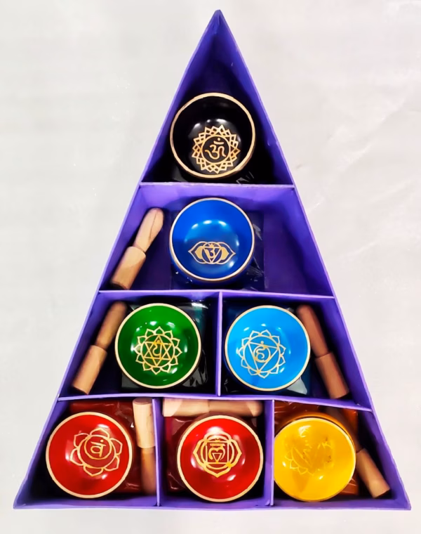 Chakra Pyramid Singing Bowl Gavesett