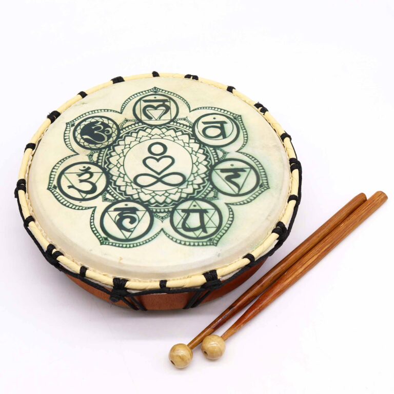 Chakra-Shamanic-Drum-with-Sticks-25cm