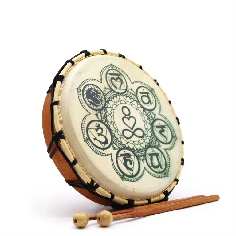 Chakra-Shamanic-Drum-with-Sticks-25cm