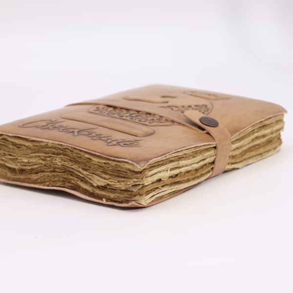 Skakmat-Bog - Lys Brun - 200 Sider Med Dekanteret Kant - 20X15Cm - Billede 3