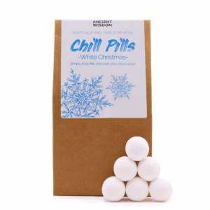 Chill Pills Badebomber Gavepakke 350g - Hvid Jul