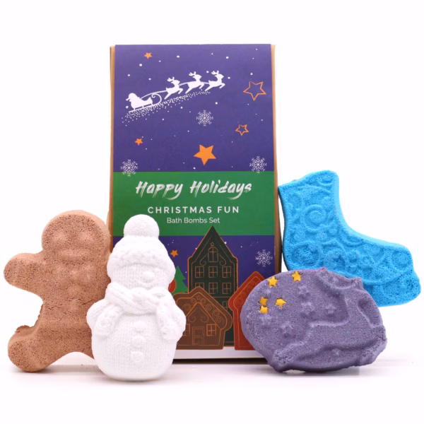 Boîte De Bombes De Bain De Noël