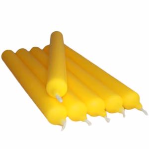 Citrus Yellow Dinner Candles Bulk 5Pcs