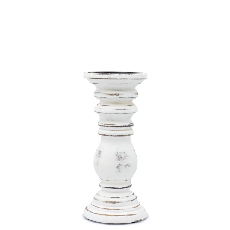 Classic-Candle-Stand-Whitewash-23x10cm-Small