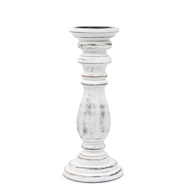 Classic-Candle-Stand-Whitewash-30x10cm-Medium