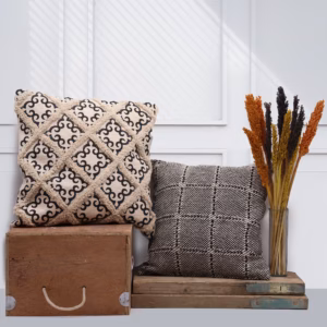 Klassisk Putevaretrekk - Criss - Cross Svart - 40x40cm