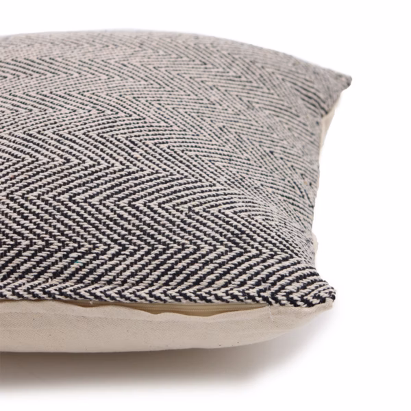 Klassischer Kissenbezug – Herringbone Fine Grey – 40 x 40 cm – Bild 2
