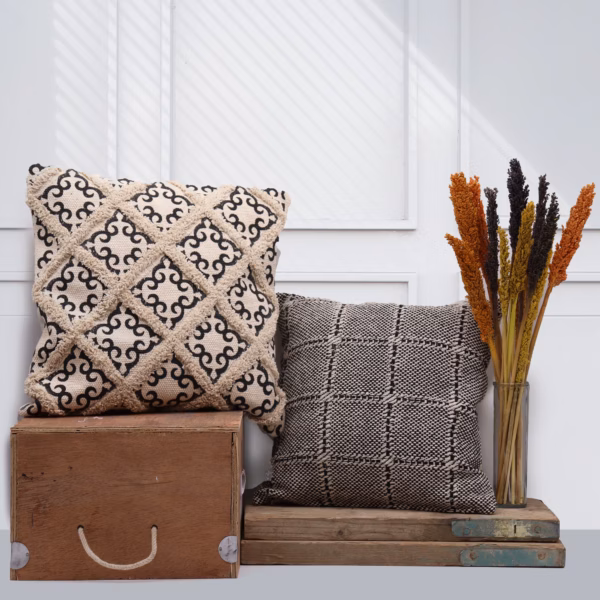 Klassisk Putevaretrekk - Squares Grey - 40x40Cm - Bilde 5