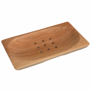 Jabonera Clásica de Caoba - Rectangular