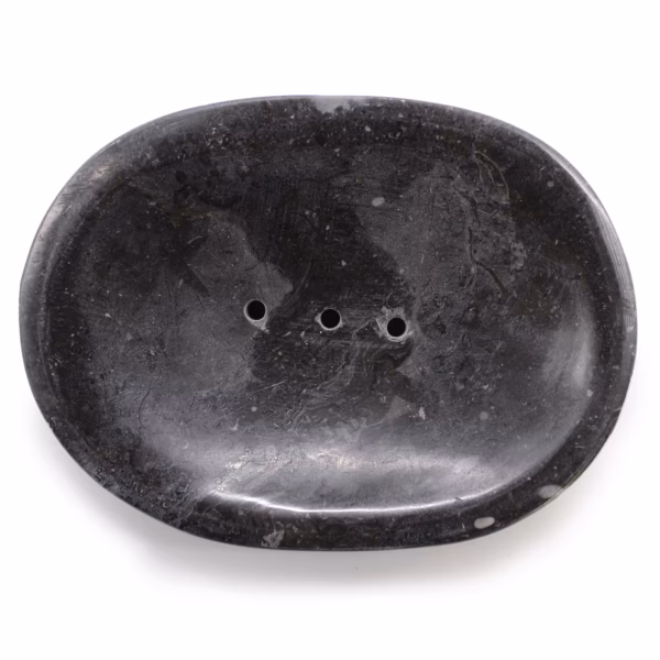 Klassisk Oval Sæbeskål I Sort marmor - Image 2