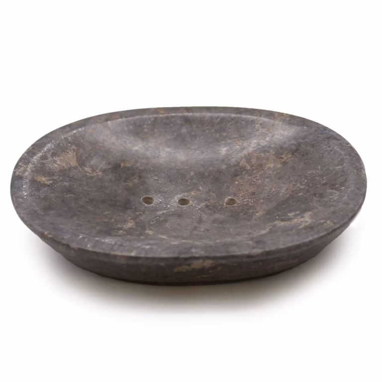 Classic-Oval-Grey-Marble-Soap-Dish