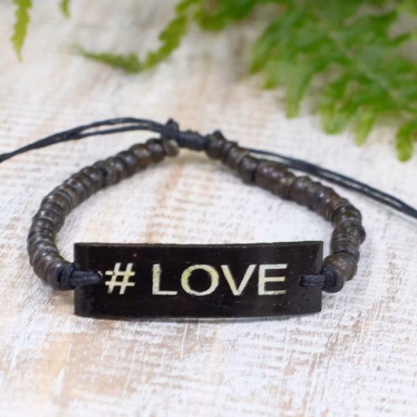 Coco Slogan Bangle - #Love - Image 2