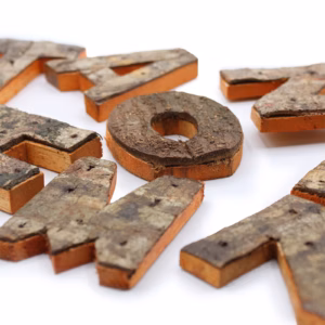 Colour Rustic Bark Bokstaver - Home (4)