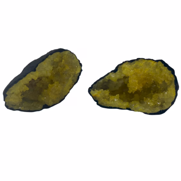 Geodas De Calsita Coloreada - Roca Negra - Amarilla - Imagen 4