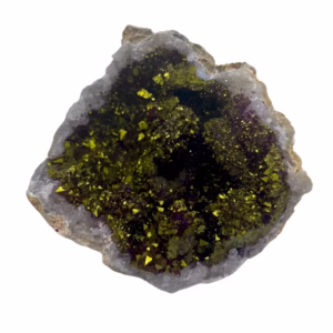 Farvede Calcit Geoder - Naturlig Sten - Lyserød og Guld