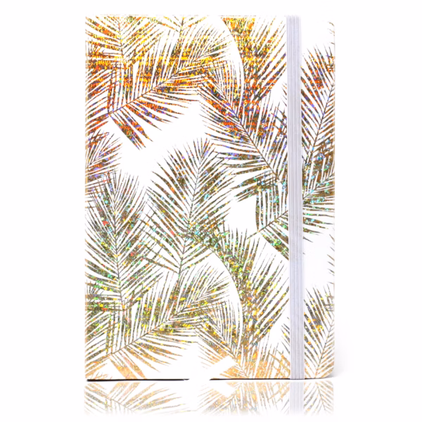Cool A5-Notesbog - Linjeret Papir - Golden Tropical - Billede 2