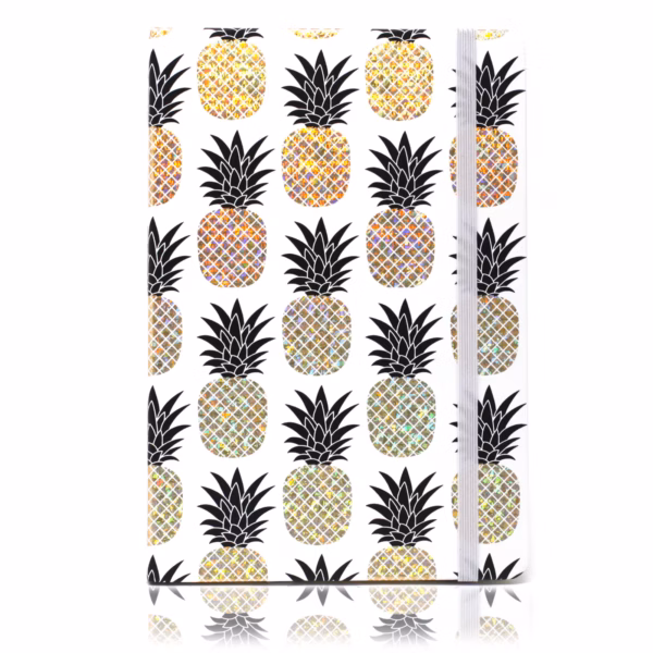 Cool A5-Notesbog - Linjeret Papir - Golden Tropical - Billede 3