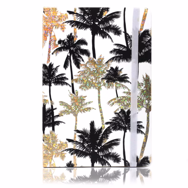 Cool A5-Notesbog - Linjeret Papir - Golden Tropical - Billede 4