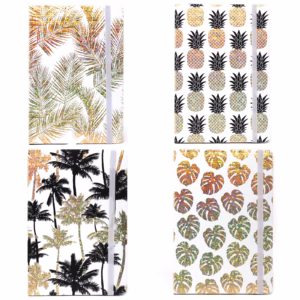 Cool A5 Notatbok - Linjert Papir - Golden Tropical